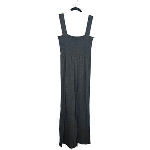 Chaser Smocked Wide Leg‎ Jumpsuit Romper Size S Dark Gray NEW